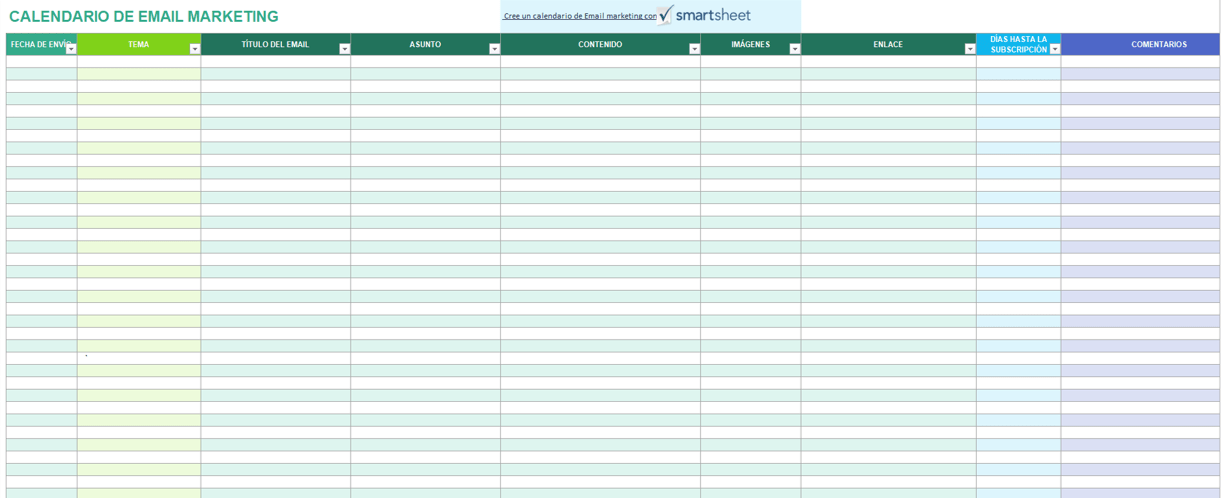 Calendario de Email marketing