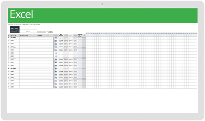 DIAGRAMA DE GANTT COMPLEJO