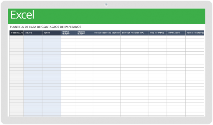 Lista de Contactos de Empleados