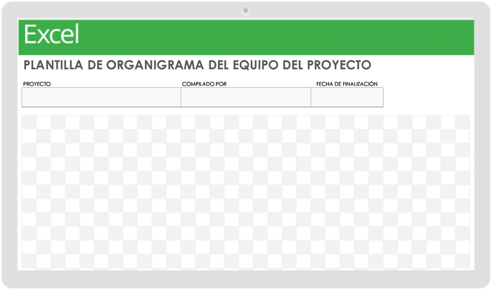 Plantilla de organigrama del equipo del proyecto