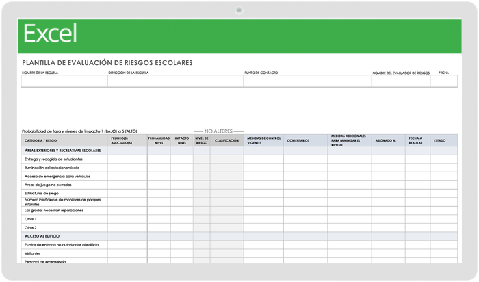 EVALUACIÓN DE RIESGO ESCOLAR