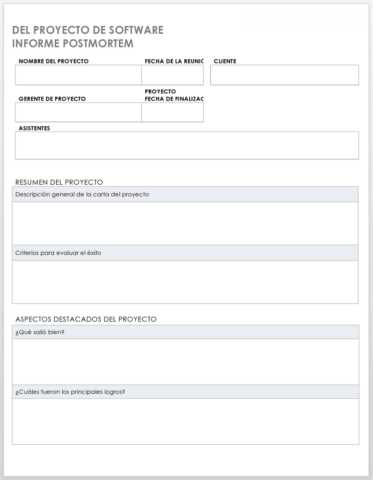 INFORME POSTMORTEM DEL PROYECTO DE SOFTWARE